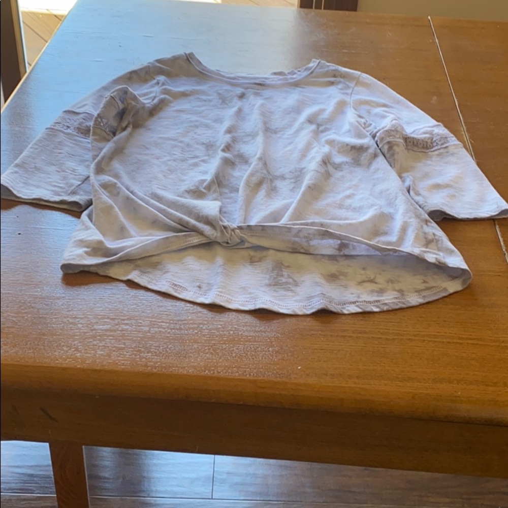 Mudd gray and white mid-sleeve kids size 10